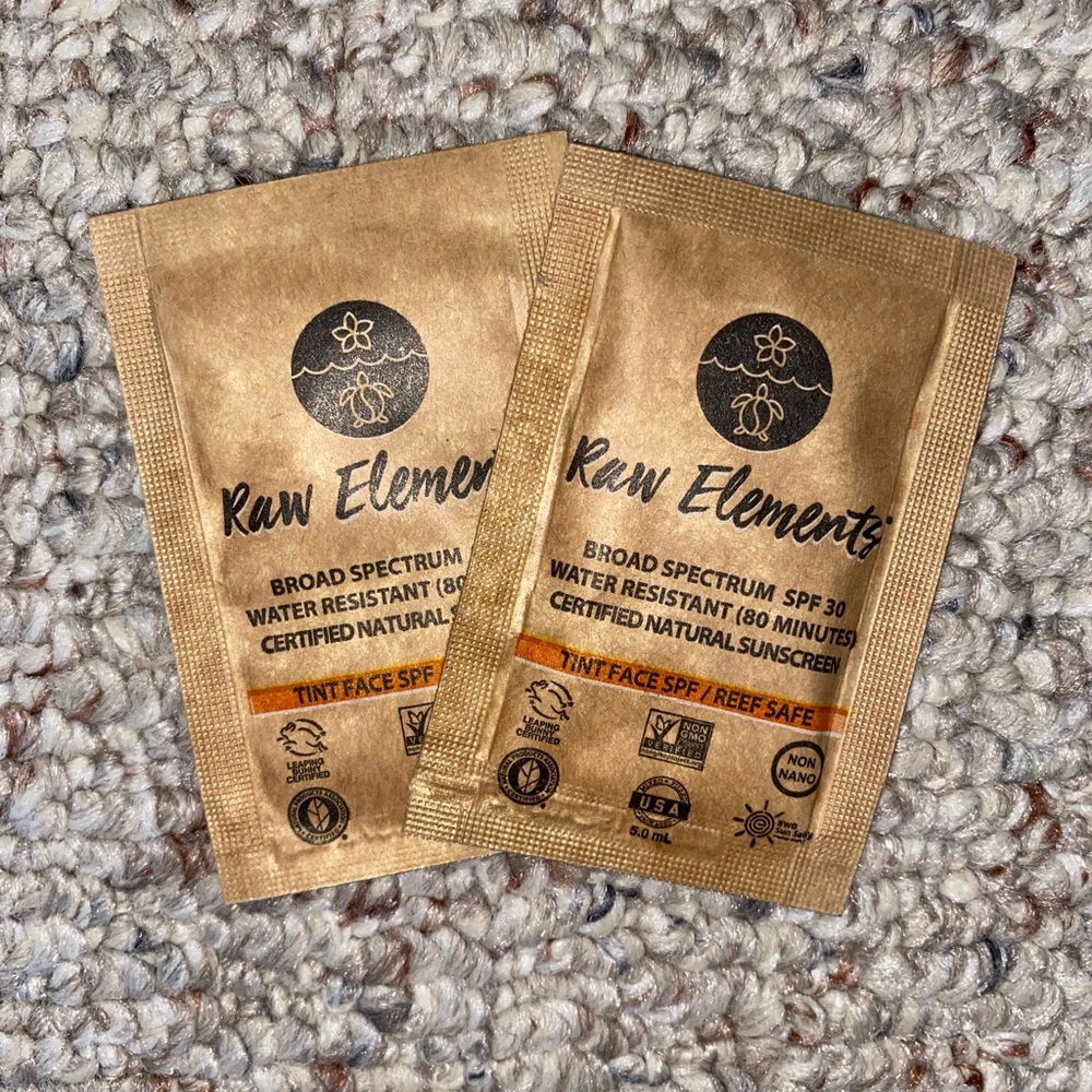 Raw Elements Tinted Moisturizer Testers
